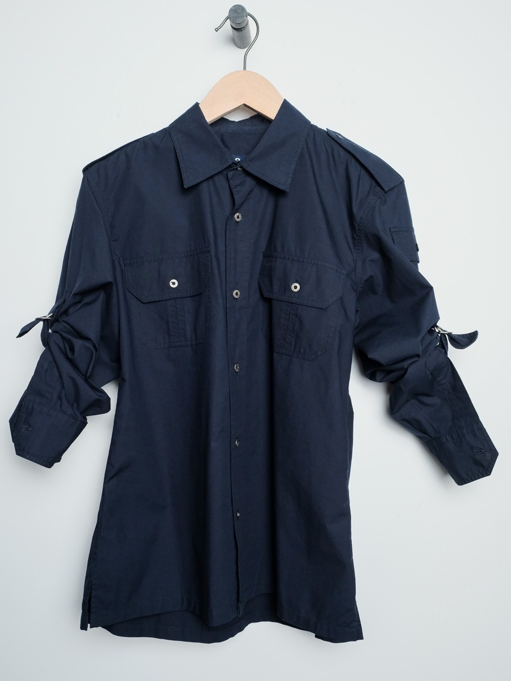 Vintage 90s Polo Sport Ralph Lauren Italy Navy Utility Shirt Women’s 8